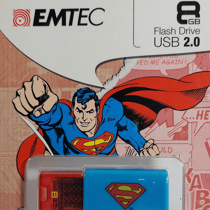 Flash Drive USB 2.0 de 8 GB, EMTEC, SuperMan 1